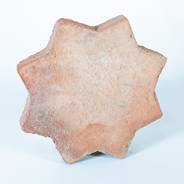 Baldosa artesanal a medida de barro cocido artesanal. suelos con forma de estrella