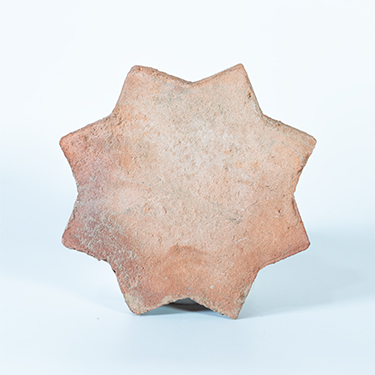 Baldosa artesanal a medida de barro cocido artesanal. suelos con forma de estrella